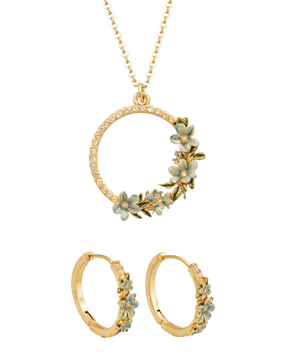 fable-england-floral-wreath-schmuckset-kette-ohrringe image 1
