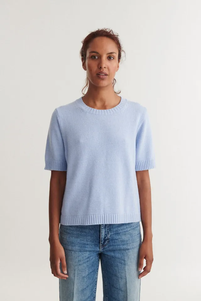 basic-apparel-cady-ss-o-neck-strick-frozen-fjord-cashmere image 1