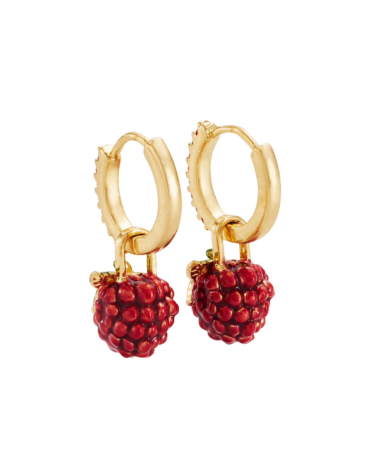fable-england-orla-raspberry-huggie-ohrringe-gold image 6