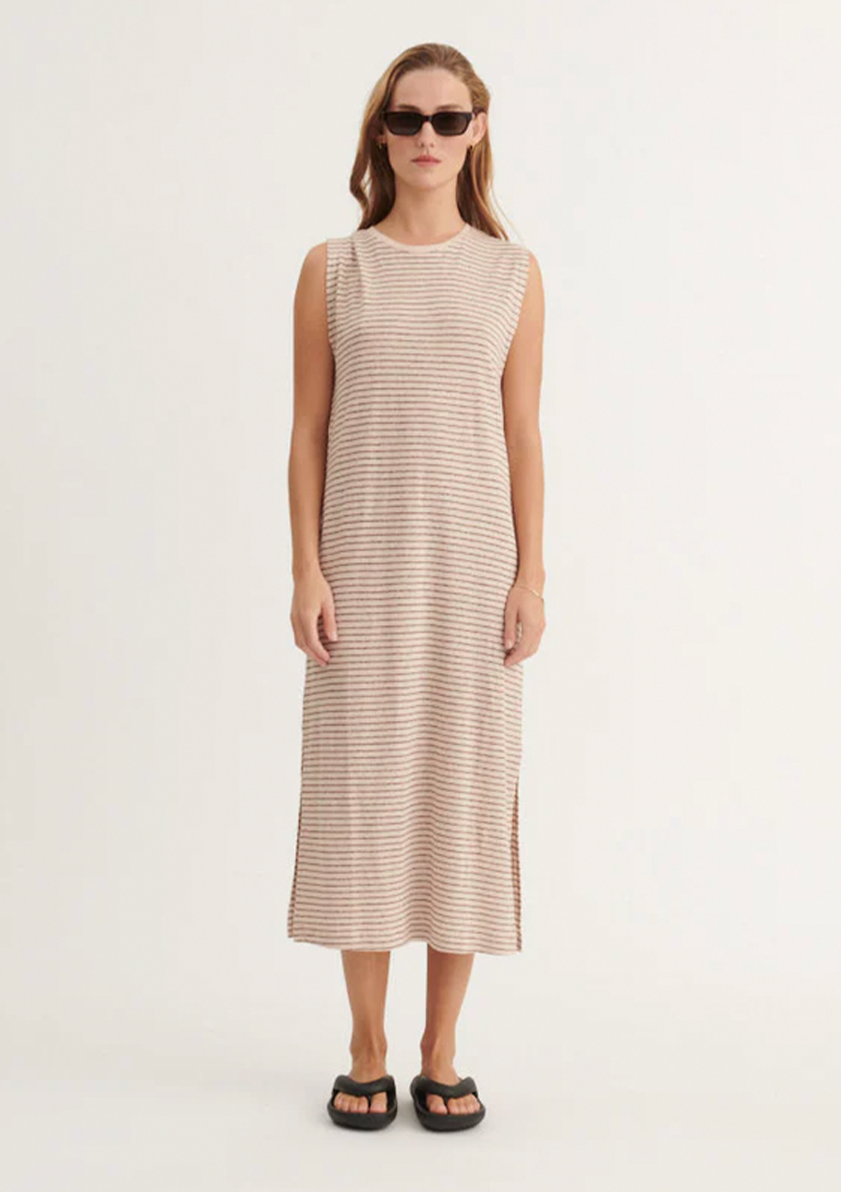 basic-apparel-ryda-stripe-tank-dress-kleid-smoke-gray image 1