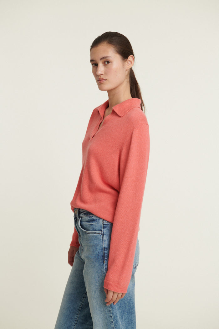 basic-apparel-cady-polo-sweater-conch-shell-kaschmir image 2