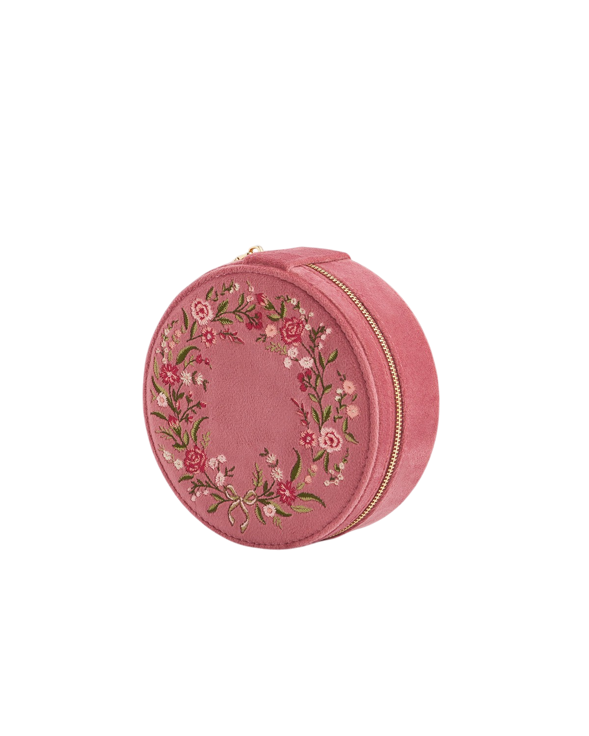 fable-england-accessories-schmuckbox-samt-rosa-rund-bestickt image 5