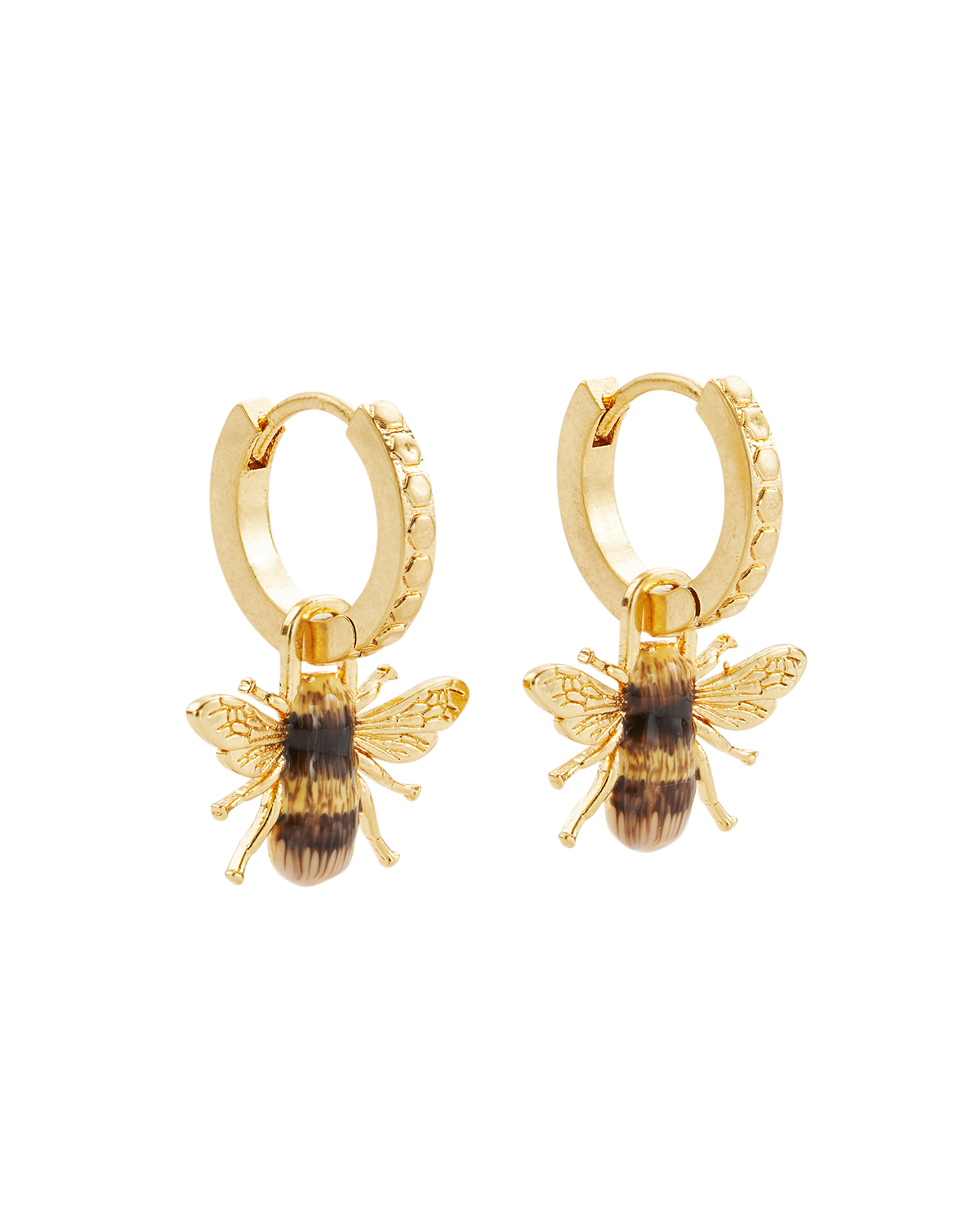 fable-england-bee-schmuckset-kette-huggie-ohrringe-gold image 7