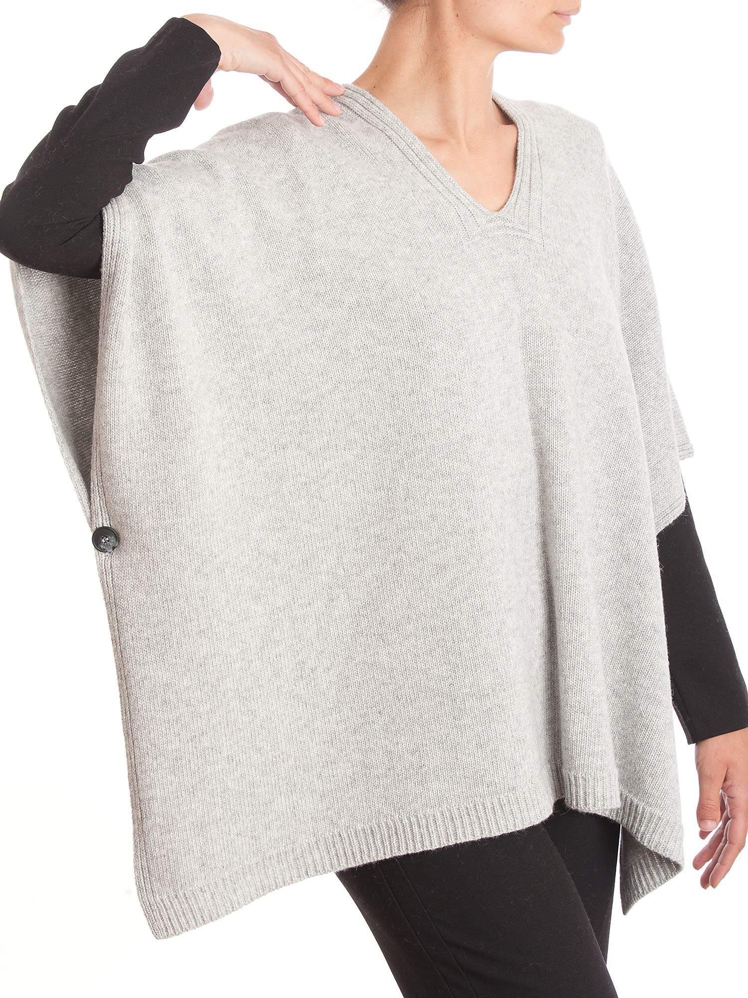 dalle-piane-cashmere-poncho-zwei-kn-pfe-damen-grau image 3