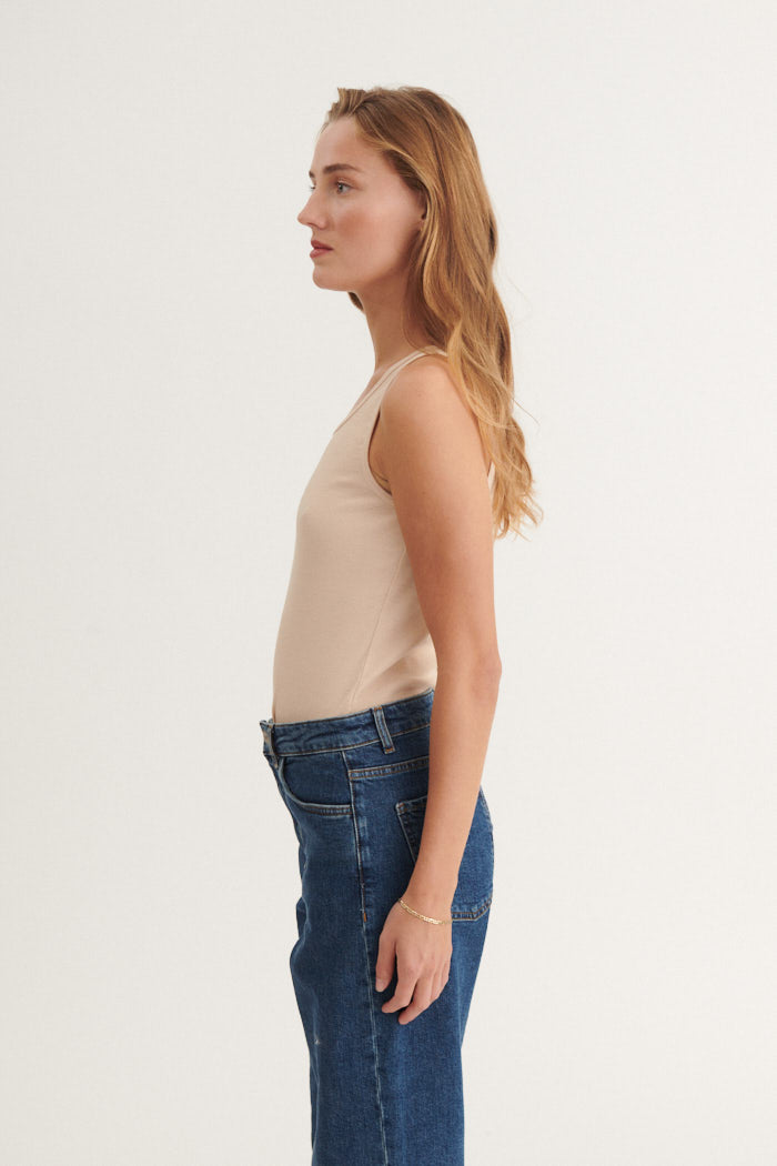 basic-apparel-ludmilla-tank-top-smokey-grey-bio-baumwolle-ripp image 2