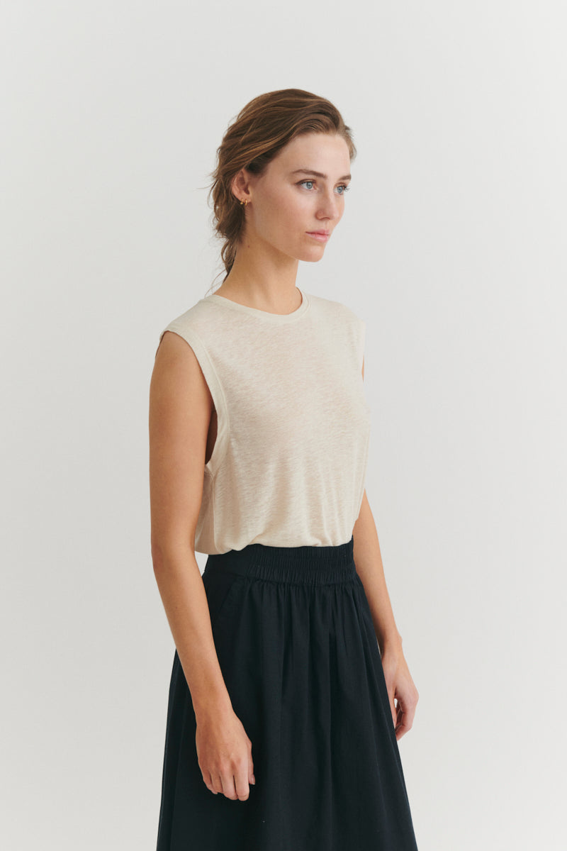 basic-apparel-ashly-tank-top-summer-sand-leinenmix image 2
