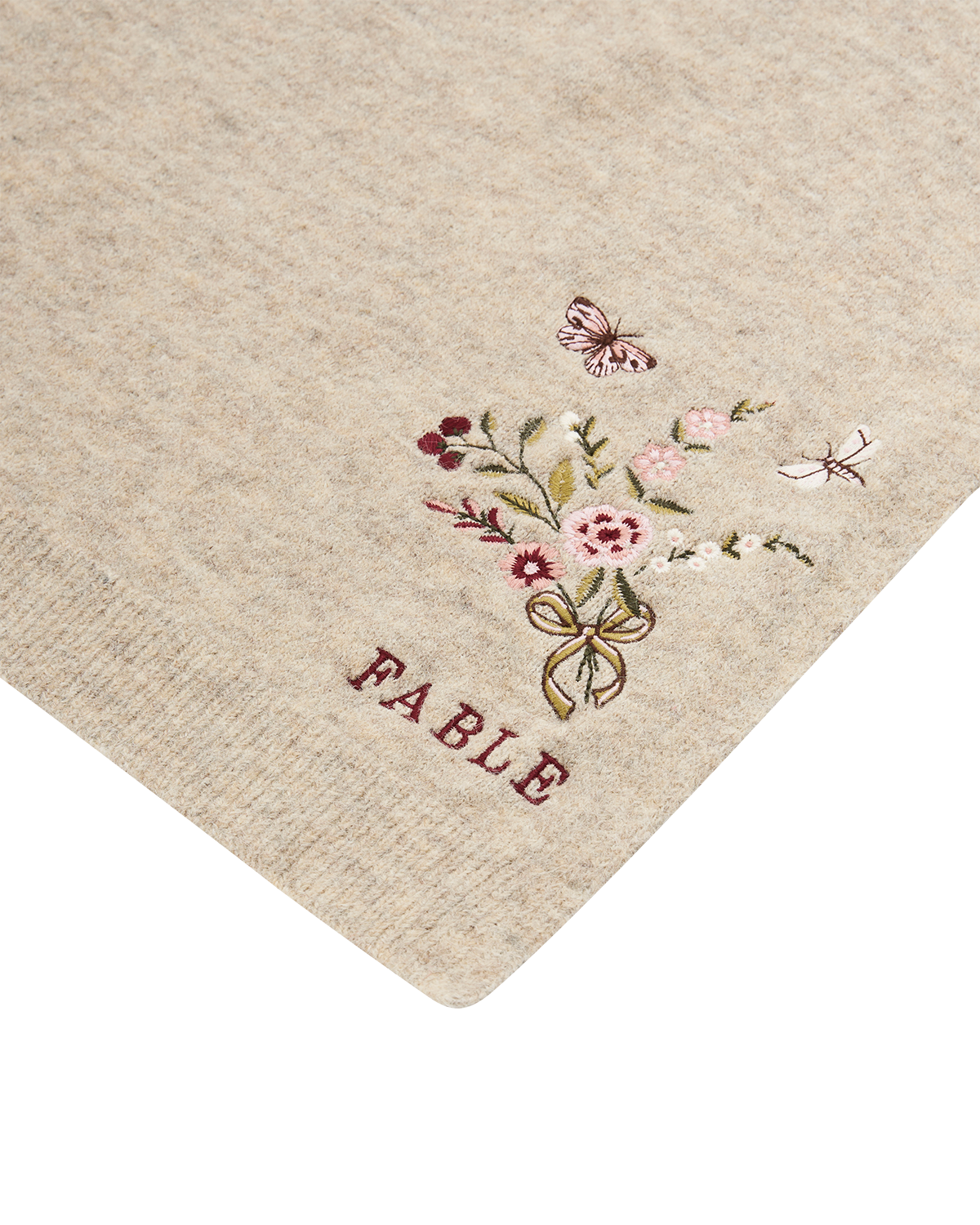 fable-england-eve-floral-strickschal-oat-marl-beige image 6