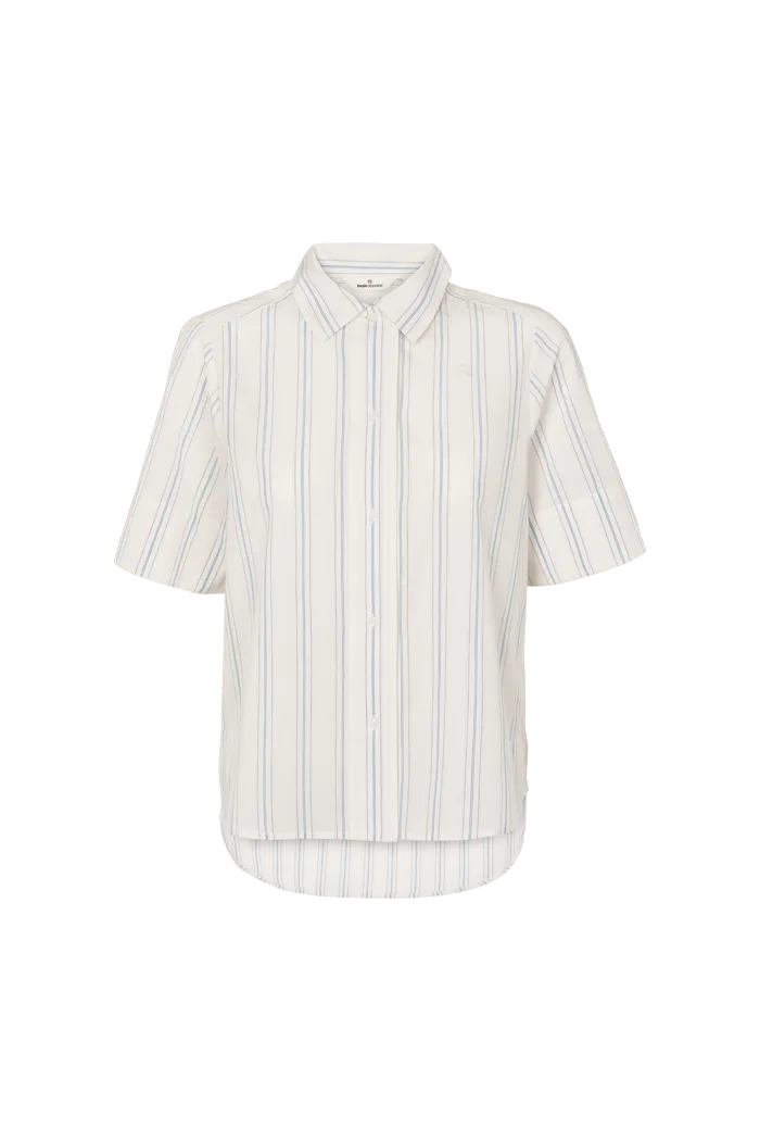 basic-apparel-martina-bluse-kurzarm-streifen-bio-baumwolle image 1