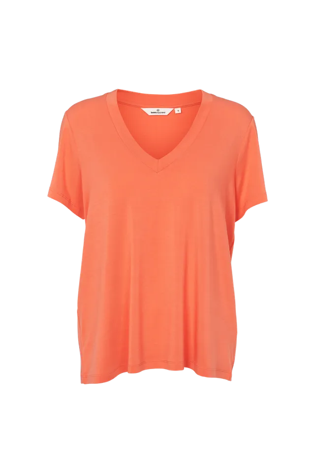 basic-apparel-joline-v-neck-ba121-23-langarmshirt-tomato-emberglow-tencel image 1