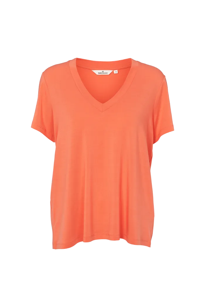 basic-apparel-joline-v-neck-ba121-23-langarmshirt-tomato-emberglow-tencel image 1