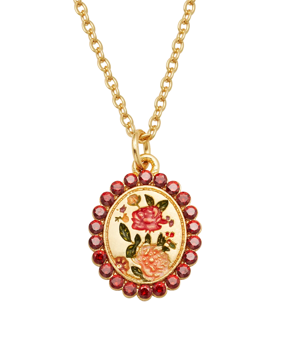 fable-england-eve-halskette-gold-rosenblumen-handbemalt image 1