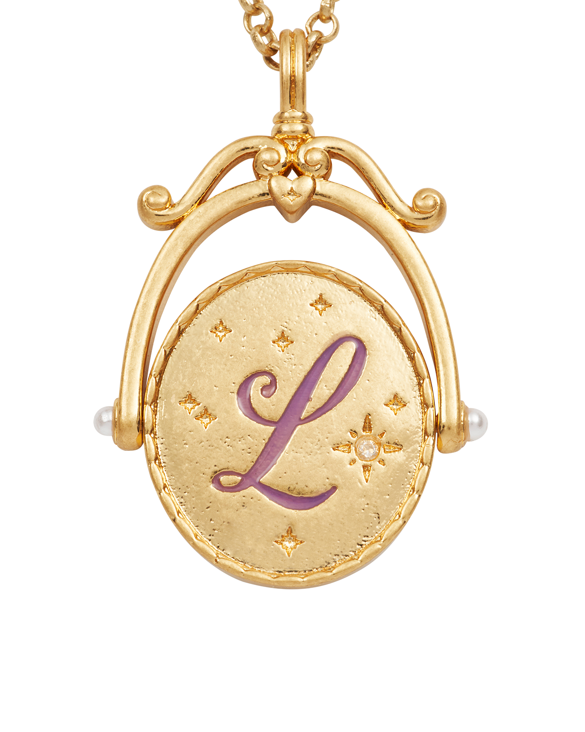 fable-england-l-initial-lavender-gold-halskette-initial image 1