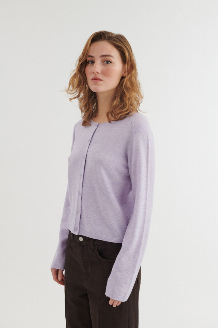 basic-apparel-selem-cardigan-strickjacke-violet-tulip-merinowolle image 2