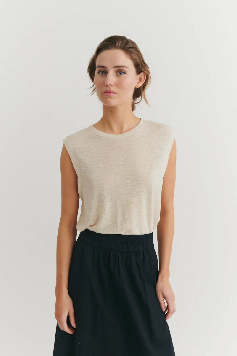 basic-apparel-ashly-tank-top-summer-sand-leinenmix image 1