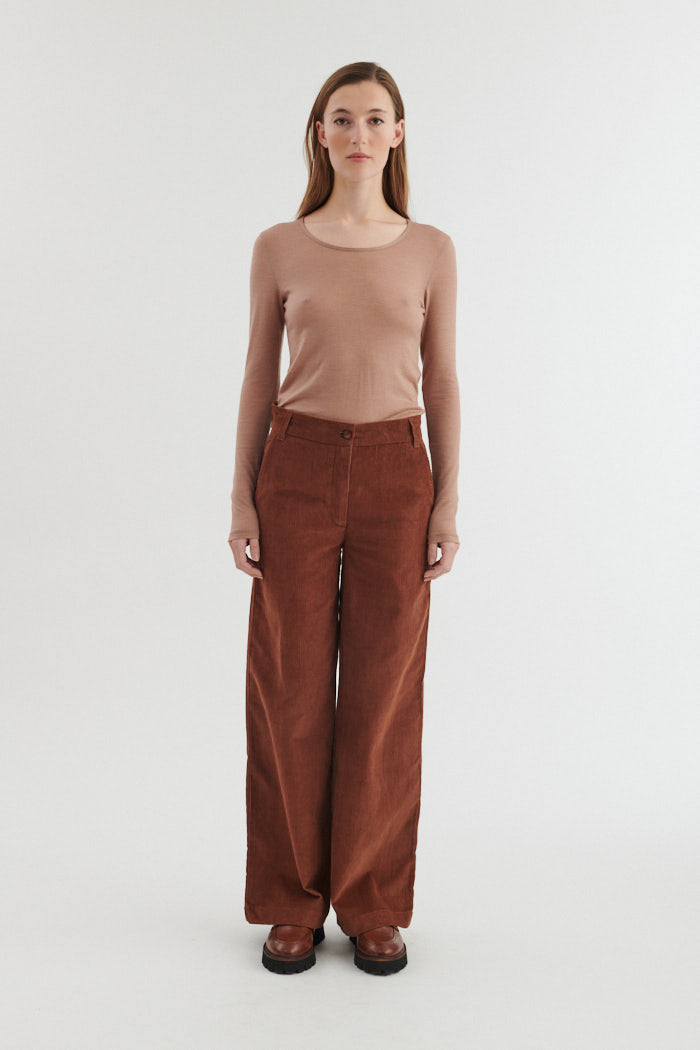 basic-apparel-millu-pants-cordhose-tortoise-bio image 5