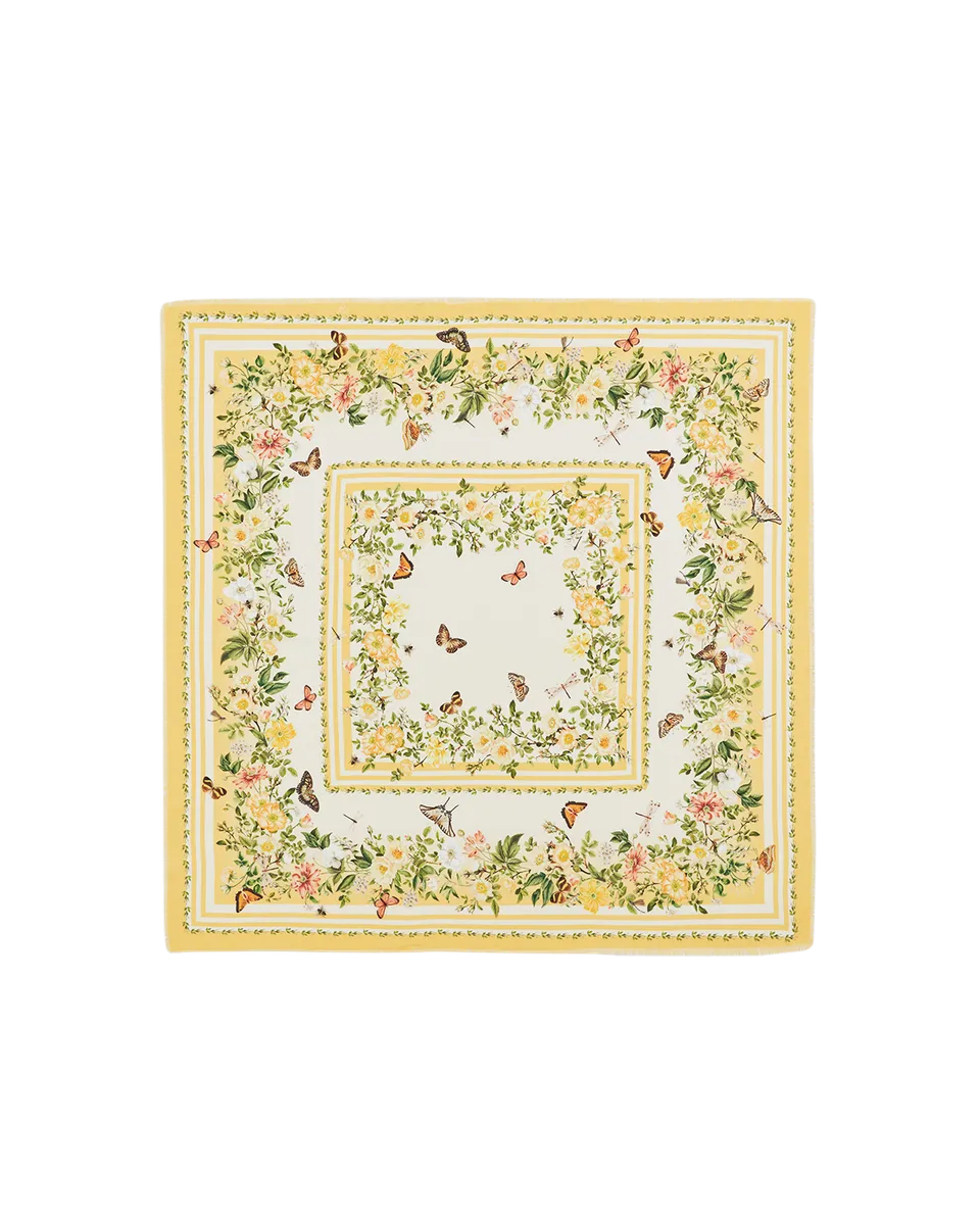 fable-england-cybele-square-schal-gelb-blumen-twill image 1
