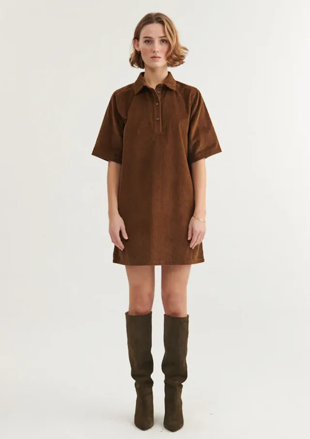 basic-apparel-isa-polo-dress-kleid-desert-palm-bio-baumwolle image 1