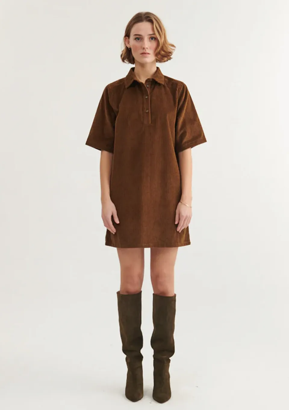 basic-apparel-isa-polo-dress-kleid-desert-palm-bio-baumwolle image 1