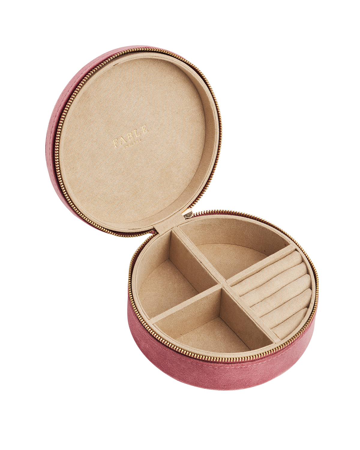 fable-england-accessories-schmuckbox-samt-rosa-rund-bestickt image 6