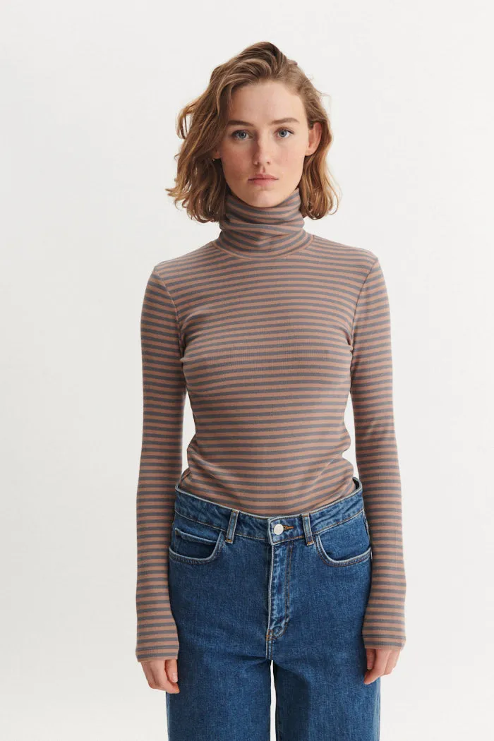 basic-apparel-ludmilla-high-neck-longsleeve-portabella-bio-baumwolle image 1