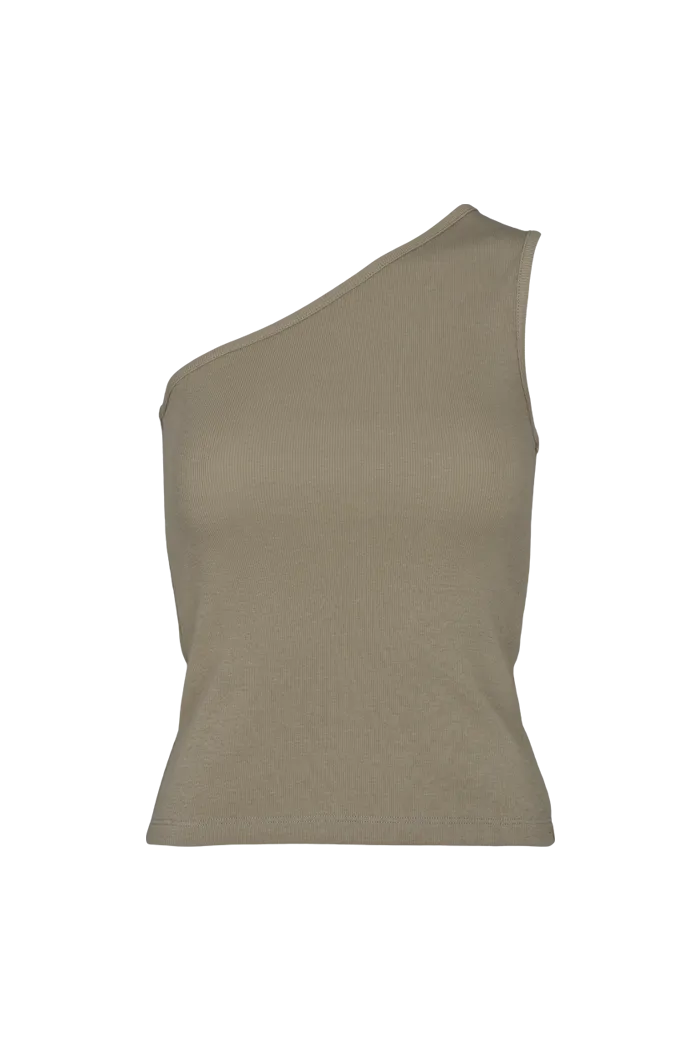 basic-apparel-ludmilla-one-shoulder-top-vetiver-bio-baumwolle image 1
