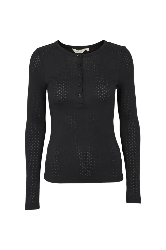 basic-apparel-arense-granddad-shirt-schwarz-bio-baumwolle-slim image 1