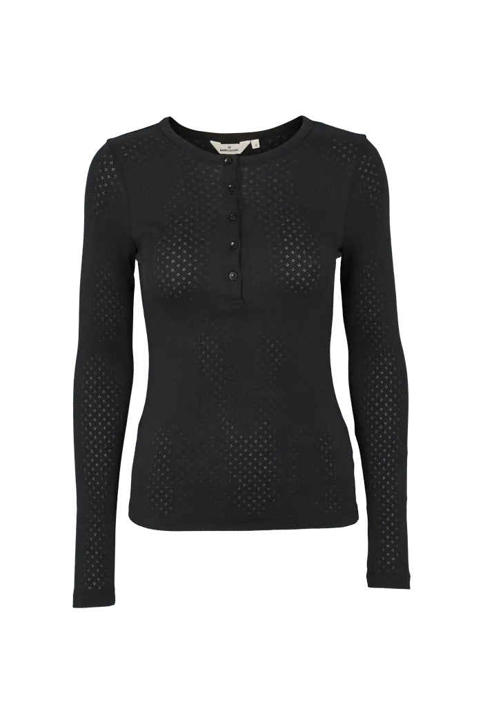 basic-apparel-arense-granddad-shirt-schwarz-bio-baumwolle-slim image 1