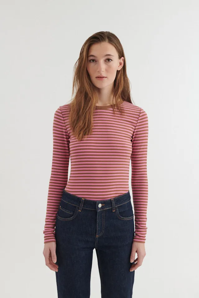 basic-apparel-ludmilla-ls-tee-langarmshirt-cashmere-rose-bio image 1