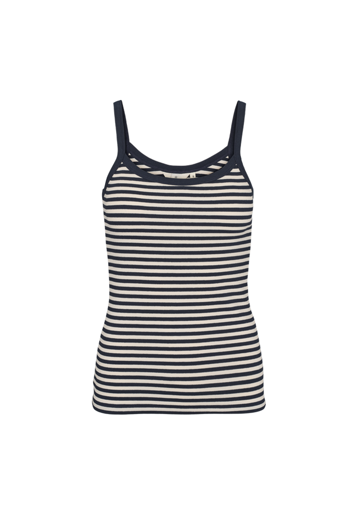 basic-apparel-ludmilla-top-damen-birch-navy-bio image 3