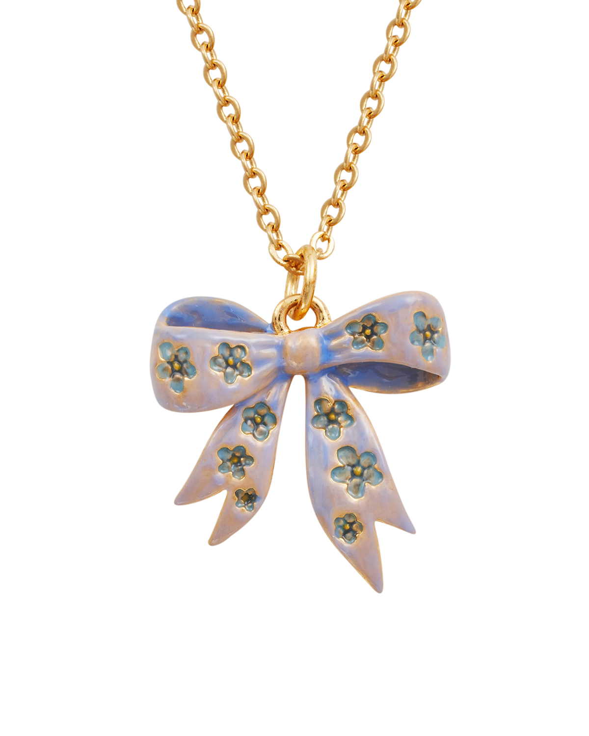 fable-england-forget-me-not-bow-halskette-gold-schleife image 1