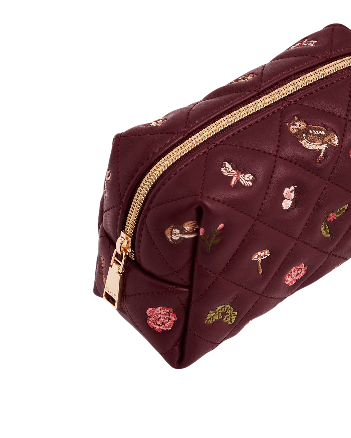 fable-england-medium-pouch-beutel-burgundy-bestickt-gesteppt image 7