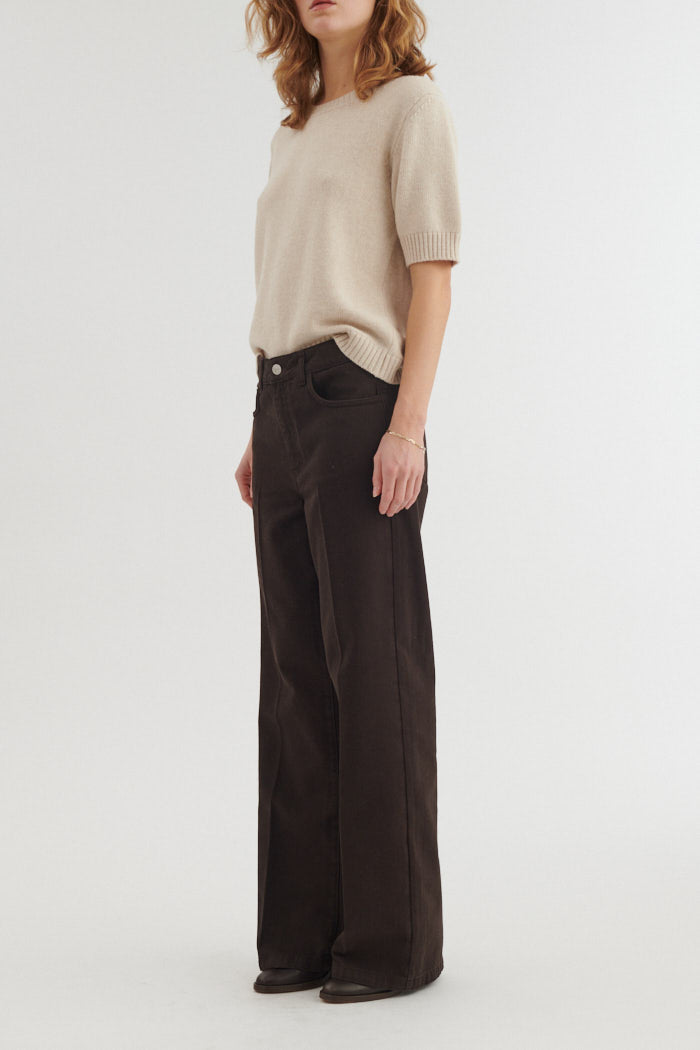 basic-apparel-enya-brown-jeans-wide-leg-chocolate-bio-denim image 3