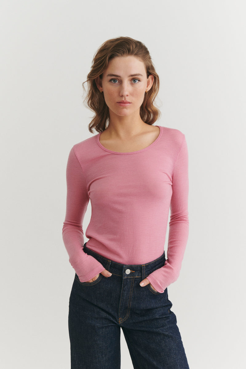 basic-apparel-rinja-ls-tee-cashmere-rose-wollshirt image 1