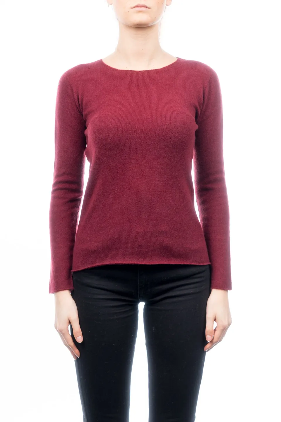 dalle-piane-cashmere-sweater-pullover-damen-bordeaux-100-kaschmir image 1