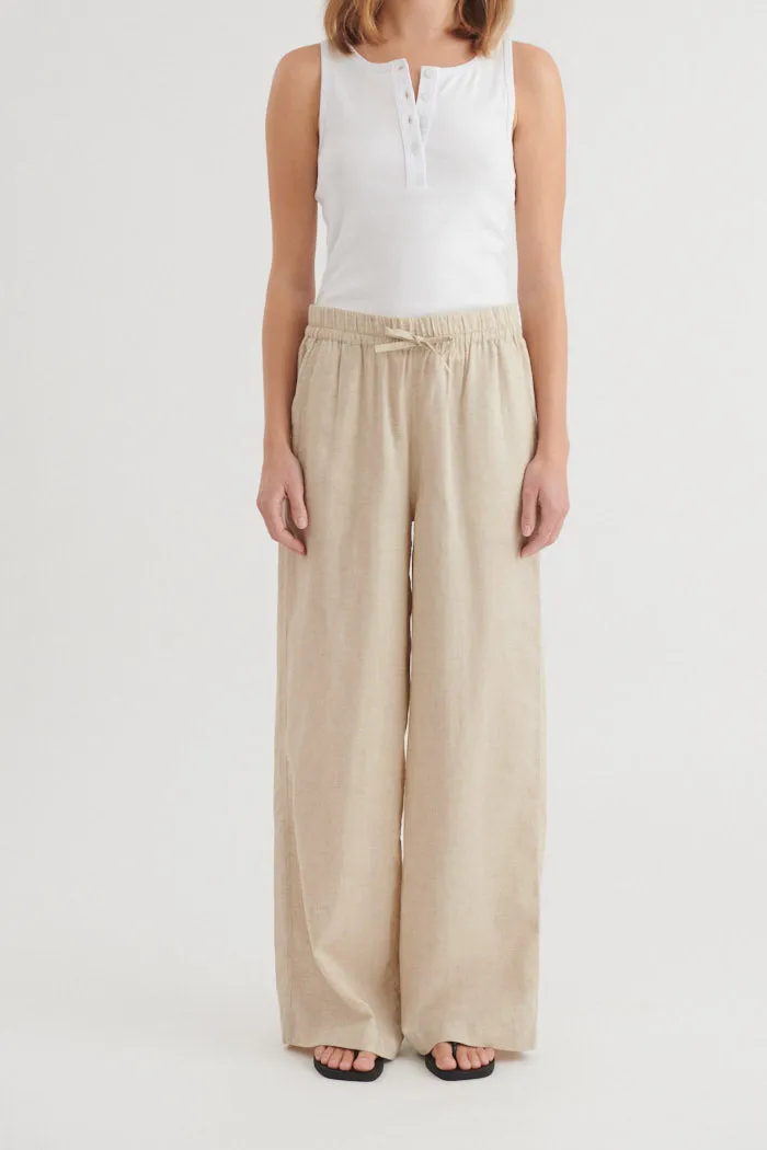 basic-apparel-carina-pants-natural-melange-leinenhose image 1
