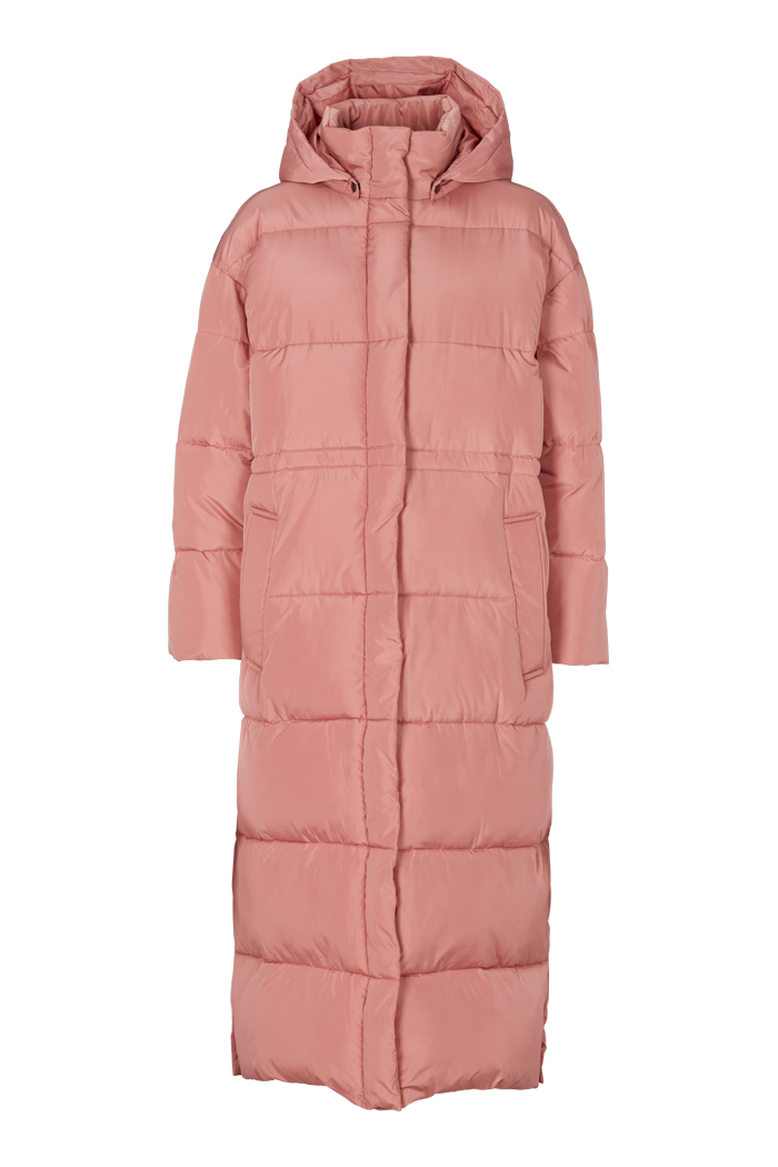 basic-apparel-dagmar-long-coat-mantel-old-rose image 1