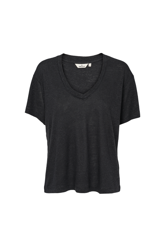 basic-apparel-ryda-v-neck-tee-t-shirt-schwarz-leinen-viskose image 4