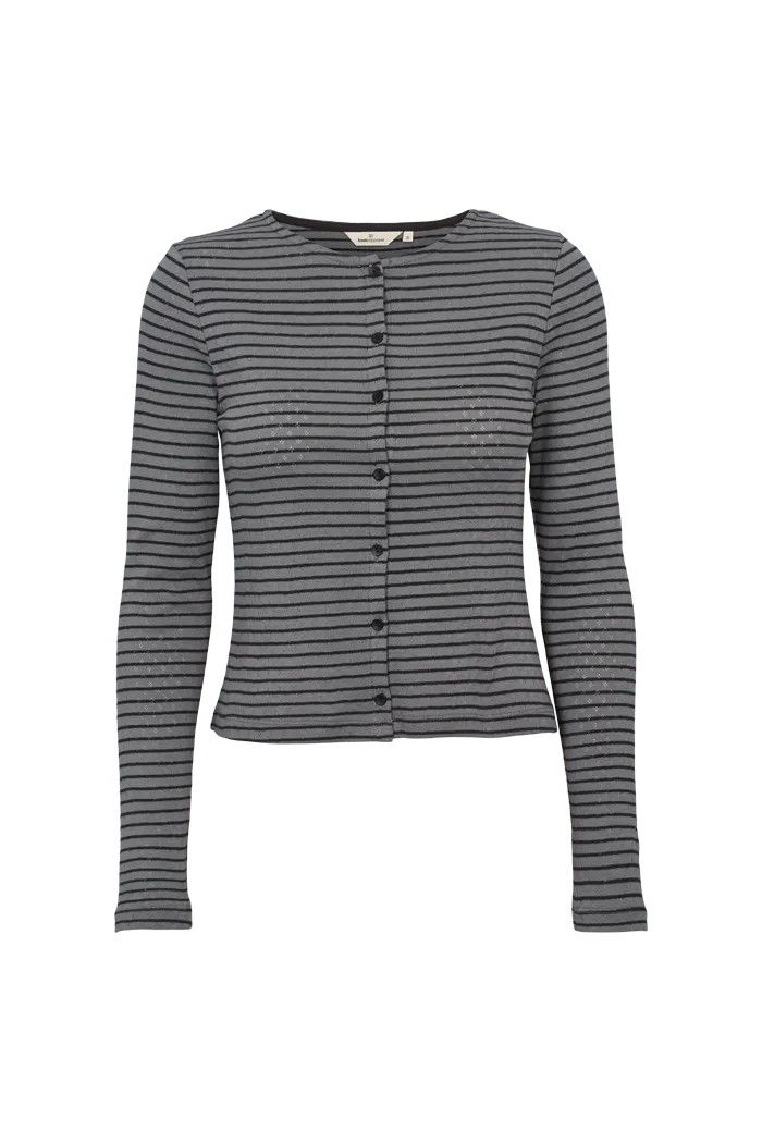 basic-apparel-arense-stripe-cardigan-poppy-seed-bio-slim image 1