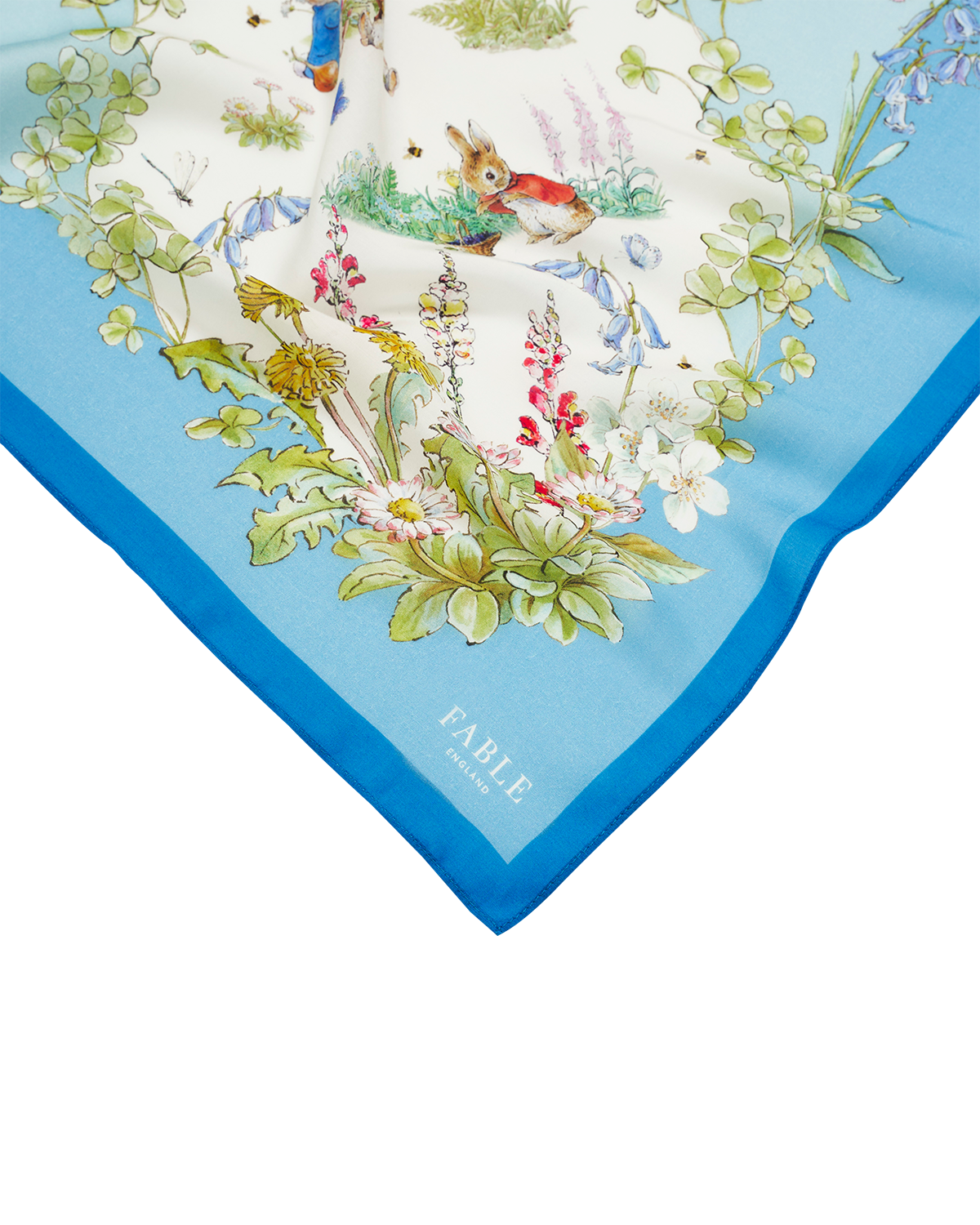fable-england-peter-rabbit-tuch-quadratisch-blau-seide image 4