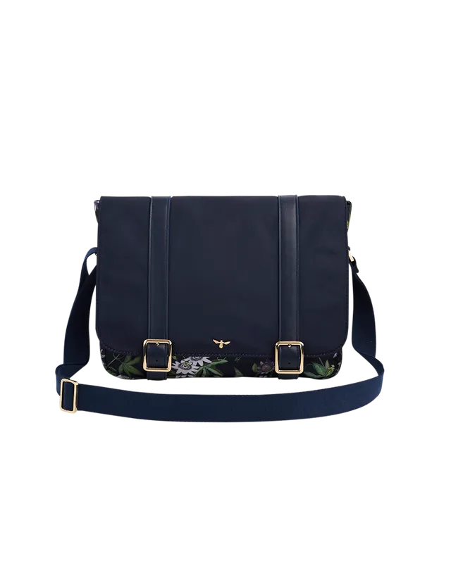 fable-england-passion-flower-satchel-tasche-navy image 1
