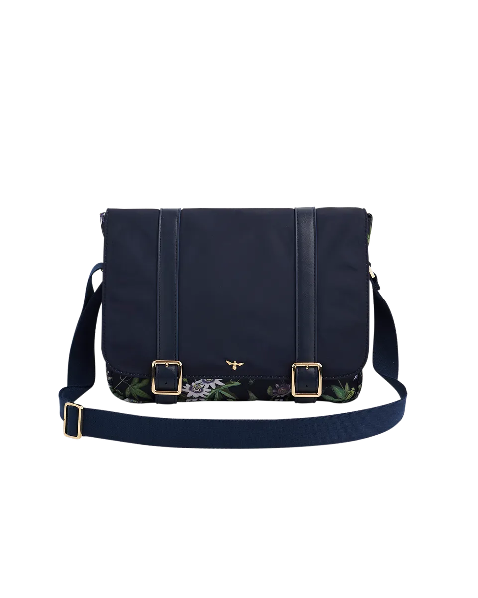 fable-england-passion-flower-satchel-tasche-navy image 1