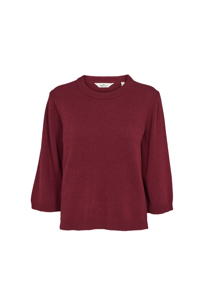 basic-apparel-cady-3-4-pullover-bordeaux-truffle-kaschmir image 5