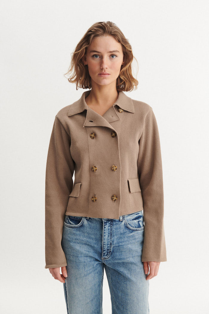 basic-apparel-mima-jacket-greige-bio-baumwolle image 1